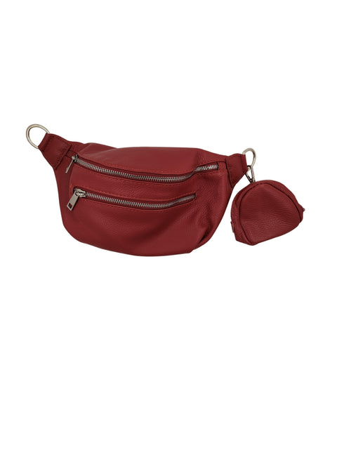 Crossbodybag mittelgroß mit zwei Reißverschlüssen und kleinem Geldbeutel extra